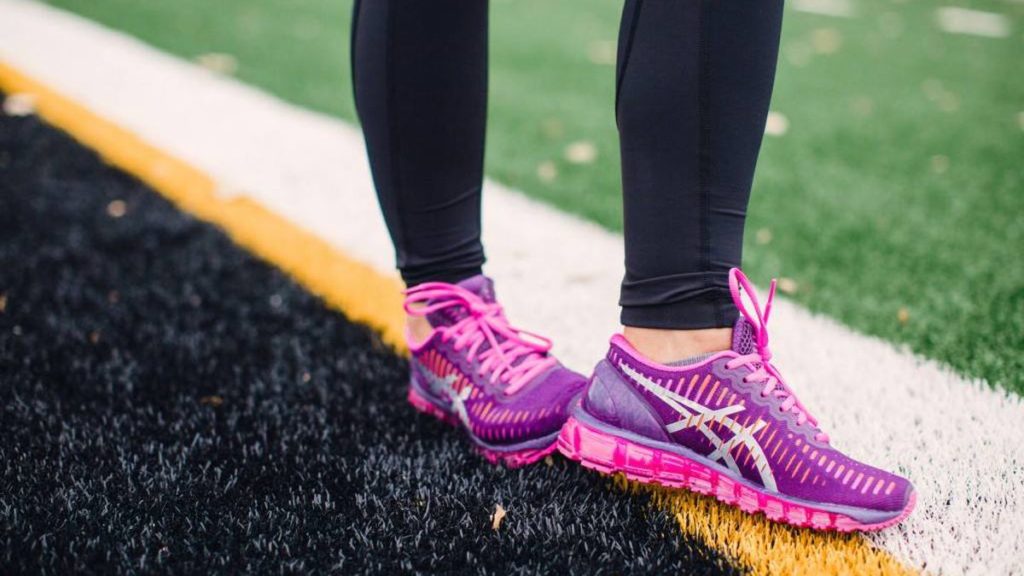 woman running shoes