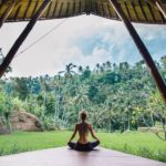 woman doing yoga