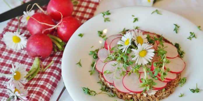 a plate of radish