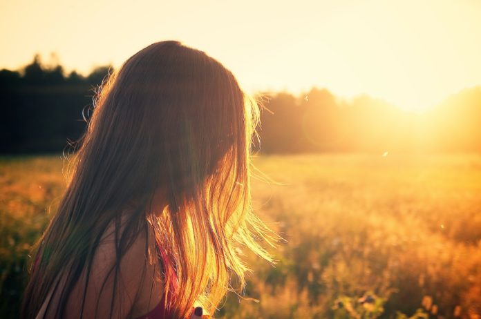 A female with beautiful hair